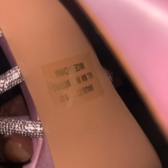 Pink rhinestone and glitter high heels with matching bag - Picture 5 of 6